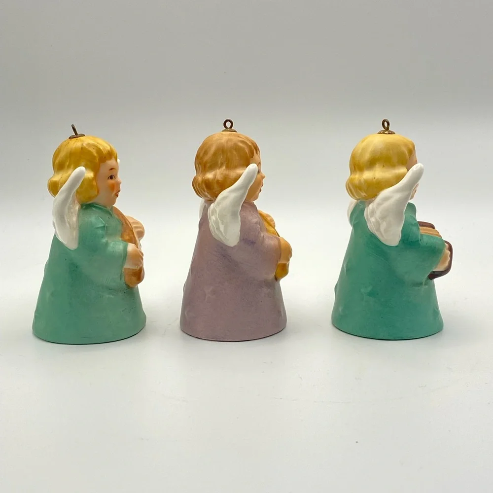 Goebel West Germany Angel Bells 1977 (2) & 1979 (1) Vintage Ceramic Collectible